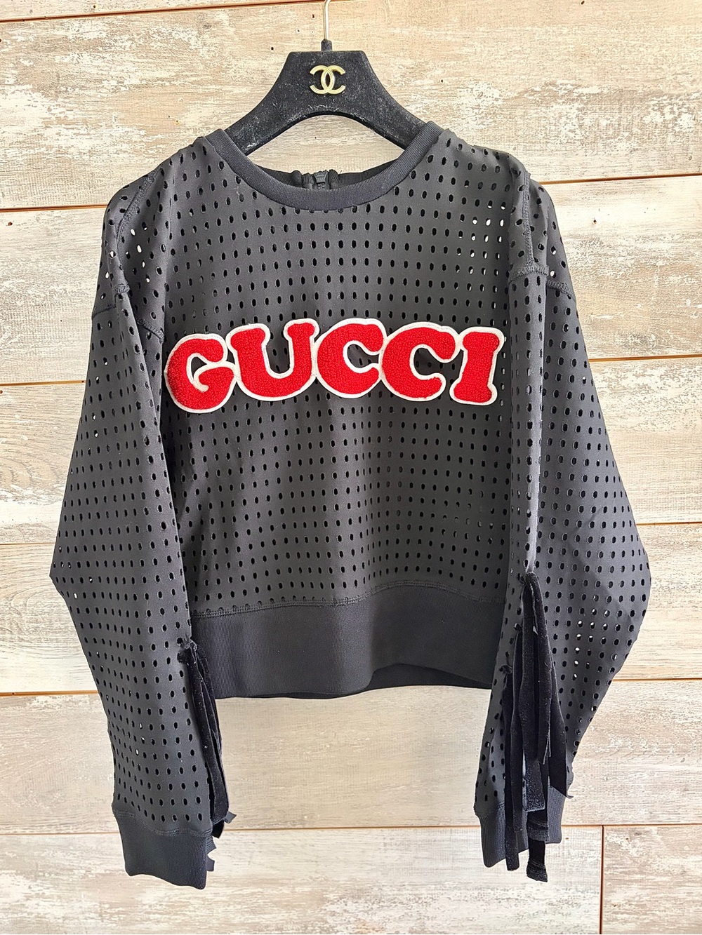 Mesh Fringe Sweatshirt